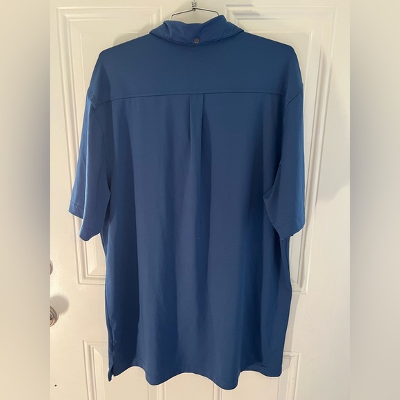Ogio Polo Shirt Mens XL Blue Solid Short Sleeve Golf Button Collared - Picture 5 of 5